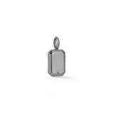 Sterling Silver and Black Rhodium Tablet Charm