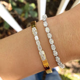 Phillips House 18k Yellow Gold Emerald Cut Diamond Love Always Bracelet