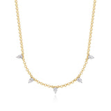 Phillips House 18k Yellow Gold Pear Diamond Cuddle Five Station Necklace