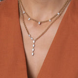 Phillips House 18k Yellow Gold Pear Diamond Cuddle Five Station Necklace