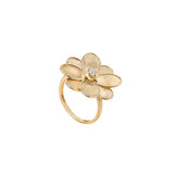 Marco Bicego Petali Collection 18k Yellow Gold Diamond Flower Ring