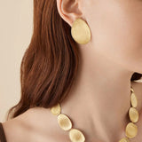 Marco Bicego Lunaria Collection 18k Yellow Gold Large Petal Earrings