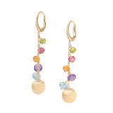 Marco Bicego Africa Collection 18k Yellow Gold Gemstone Beaded Strand Huggie Earrings