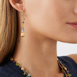 Marco Bicego Africa Collection 18k Yellow Gold Gemstone Beaded Strand Huggie Earrings