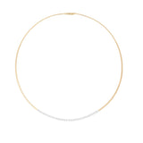 Marco Bicego Masai Collection 18k Yellow Gold & White Gold Coil Collar Necklace With Diamond Bar