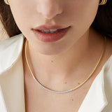 Marco Bicego Masai Collection 18k Yellow Gold & White Gold Coil Collar Necklace With Diamond Bar