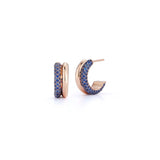 Thoby Blue Sapphire Tubular Huggie Earrings
