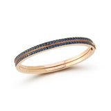 Blue Sapphire Double Row Bangle