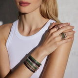 Blue Sapphire Double Row Bangle