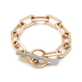 Saxon Jumbo Chain Link Diamond Toggle Bracelet