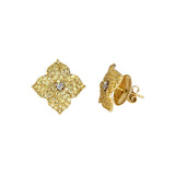 Piranesi 18k Yellow Gold Fiore Small Yellow Sapphire Flower Earrings