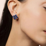 Piranesi 18k Yellow Gold Fiore Small Green Tsavorite Flower Earrings