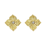 Piranesi 18k Yellow Gold Fiore Large Yellow Sapphire Flower Earrings