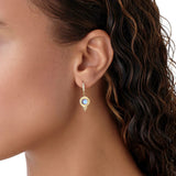 Temple St. Clair 18k Yellow Gold Blue Moonstone Earrings