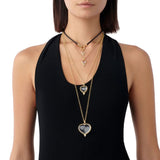 Temple St. Clair 18k Yellow Gold Mini Rock Crystal Heart Charm