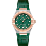 29 mm, steel - Sedna™ gold on leather strap
