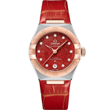 29 mm, steel - Sedna™ gold on leather strap