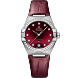 36 mm, steel on leather strap