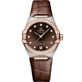 36 mm, steel - Sedna™ gold on leather strap