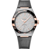 41 mm, steel - Sedna™ gold on leather strap