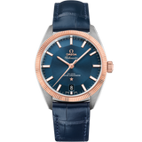 39 mm, steel - Sedna™ gold on leather strap