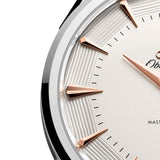 Omega 39.4 mm, O-MEGASTEEL on alligator 14013392102001