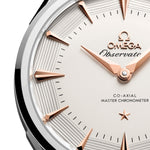 Omega 39.4 mm, O-MEGASTEEL on alligator 14013392102001