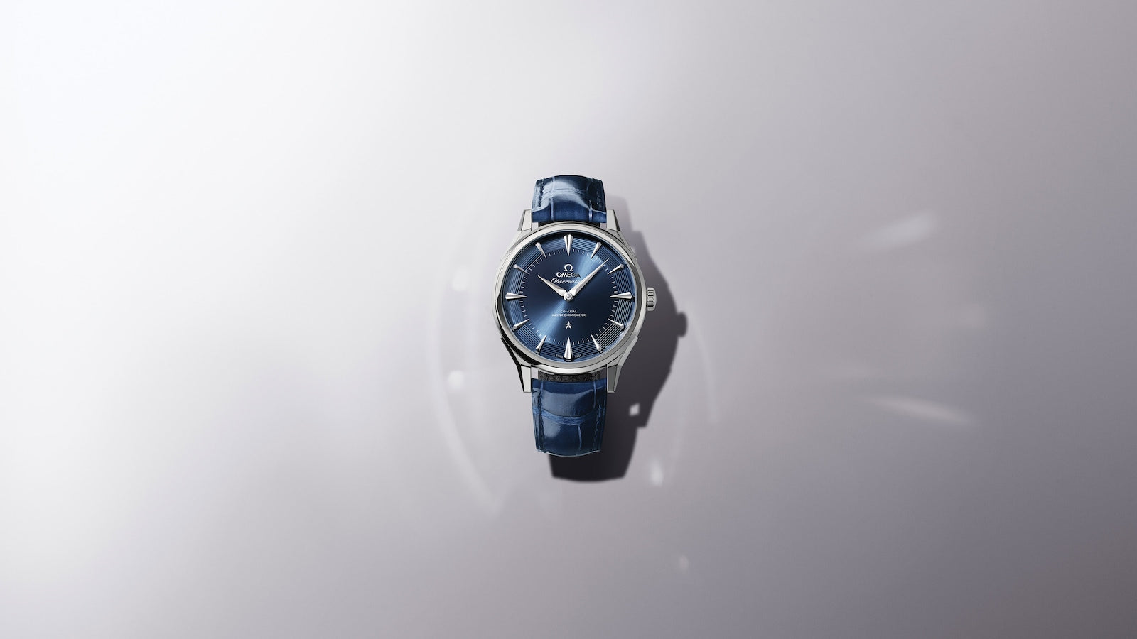 Omega 39.4 mm, O-MEGASTEEL on alligator 14013392103001