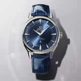 Omega 39.4 mm, O-MEGASTEEL on alligator 14013392103001