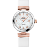 34 mm, steel - Sedna™ gold on leather strap
