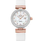 34 mm, steel - Sedna™ gold on leather strap