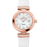 34 mm, Sedna™ gold on leather strap