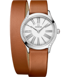 26 mm, steel on leather