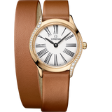 26 mm, Moonshine™ gold on leather strap