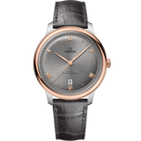 40 mm, steel - Sedna™ gold on leather strap