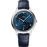 41 mm, steel on leather strap