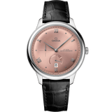 41 mm, steel on leather strap