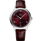 41 mm, steel on leather strap