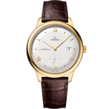 41 mm, yellow gold on leather strap