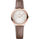 27.5 mm, steel - Sedna™ gold on leather strap
