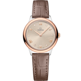 27.5 mm, steel - Sedna™ gold on leather strap