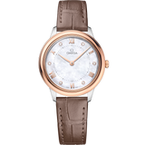 30 mm, steel - Sedna™ gold on leather strap