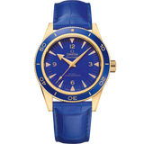 41 mm, yellow gold on leather strap