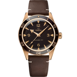 41 mm, Bronze gold on leather strap