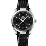 38 mm, steel on rubber strap