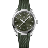 38 mm, steel on rubber strap