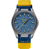 41 mm, titanium on rubber strap