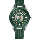 43 mm, steel on rubber strap
