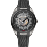 43 mm, titanium on rubber strap