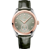 38 mm, steel - Sedna™ gold on leather strap